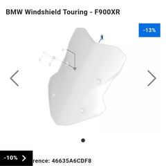 BMW f900xr screen Part no 8403846. Clear screen. Good condition. From 2021 model