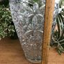 Vintage Heavy Tall Glass Vase Image 5