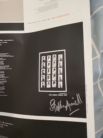 U2 covers test sheet - signed by Stephen Averill