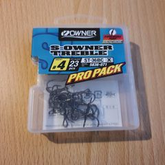 NEW - Owner ST- 36BC Treble Hooks Size 4 - Pike Perch Trout Salmon Bass Cod Pollock