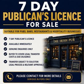 7 Day Publican Licence for Sale