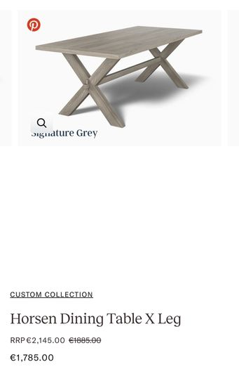 Horsen X Leg Dining Table