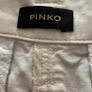 Pinko Cream Cotton Linen Blend High-Waisted Cropped Trousers - Tailored Summer Style Size 10 Image 4