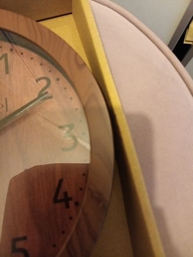 Dark wenga wood style clock
