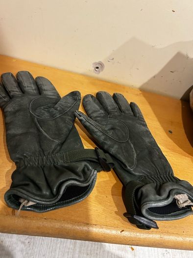 Genuine Army Combat Leather Gloves Size S