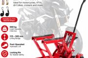 Hydraulic Motorcycle Lift Jack 1500lb / 680kg  Heavy Duty ATV &amp; Motorcycle Hoist Stand