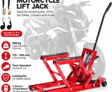 Hydraulic Motorcycle Lift Jack 1500lb / 680kg  Heavy Duty ATV & Motorcycle Hoist Stand