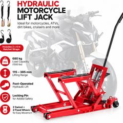 Hydraulic Motorcycle Lift Jack 1500lb / 680kg  Heavy Duty ATV & Motorcycle Hoist Stand