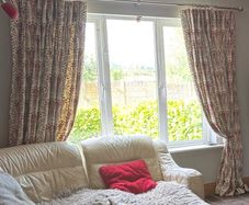 Red Cream Curtains