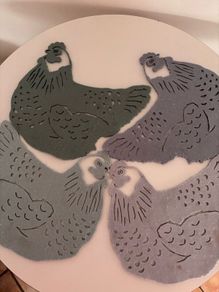Chicken Felt Table Mats (Laura Ashley)