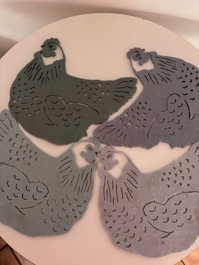 Chicken Felt Table Mats (Laura Ashley)