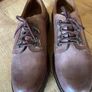 Clark's steel toe cap brown leather shoes Image 2