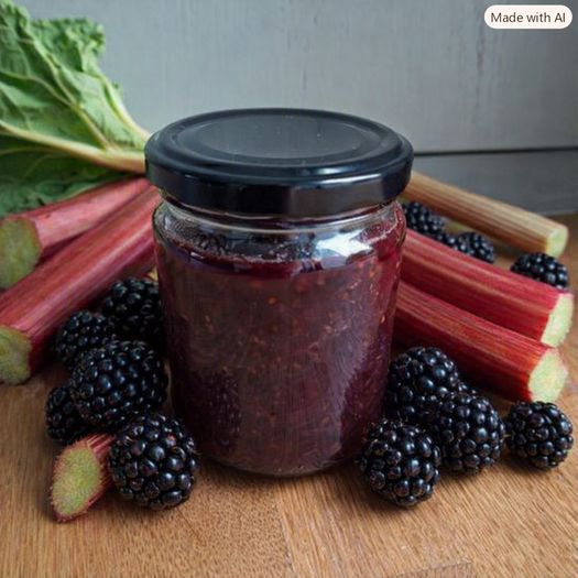 Organic Rhubarb & Blackberry Jam 210g