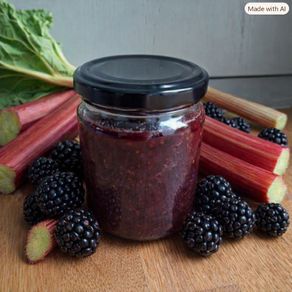 Organic Rhubarb & Blackberry Jam 210g