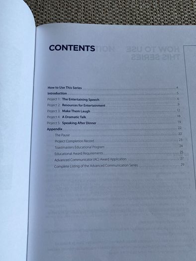 Toastmasters manual: The entertaining speaker