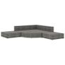 6 Piece Garden Lounge Set with Cushions Poly Rattan Grey Image 3