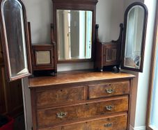 Antique walnut 3 mirrored Dressing table
