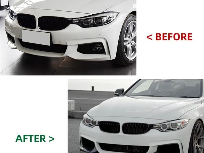 4pcs M Performance Style Car Front Bumper Lip Spoiler Splitter For BMW F32 F33 F36 4 Series 420i 420d 430i 430d M440i M440d 2014-2020