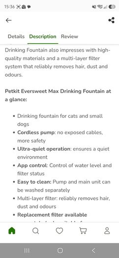 PETKIT Eversweet Max Smart Pet Water Fountain Stainless Steel App Controlled