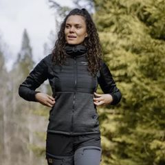 BNWT RRP 100eur Warm Outdoor jacket charcoal grey black Women UK 18 EU44 Swedemount Lofoten