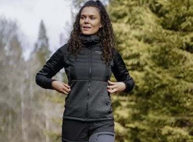 BNWT RRP 100eur Warm Outdoor jacket charcoal grey black Women UK 18 EU44 Swedemount Lofoten