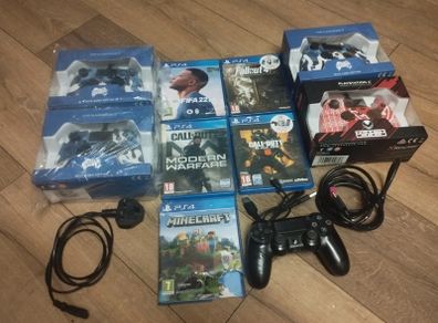 PS4 PRO FULL Bundle Package!! 5 Controllers Ready to Go Multiplayer Gaming Console!