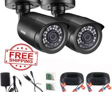 (2 FOR 1) 2 Pack 1080P Security Camera Outdoor with 80ft Night Vision, IP66 Weatherproof, Motion Detection, CCTV Surveillance