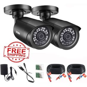 (2 FOR 1) 2 Pack 1080P Security Camera Outdoor with 80ft Night Vision, IP66 Weatherproof, Motion Detection, CCTV Surveillance