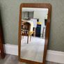 Mid century teak effect wall mirror Image 4