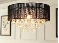 main image for ad Crystal Raindrop Chandelier Lighting  LED Ceiling Light , with Remote Control and Dimmable Bulb