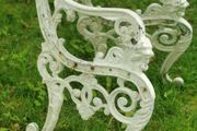 Old Heavy Cast Iron Garden Bench Ends