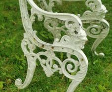 Old Heavy Cast Iron Garden Bench Ends