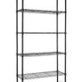 5 Black Steel Shelving Units Adjustable - Sold As One Lot Image 2