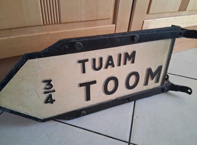 Rare Toom Irish Road Sign