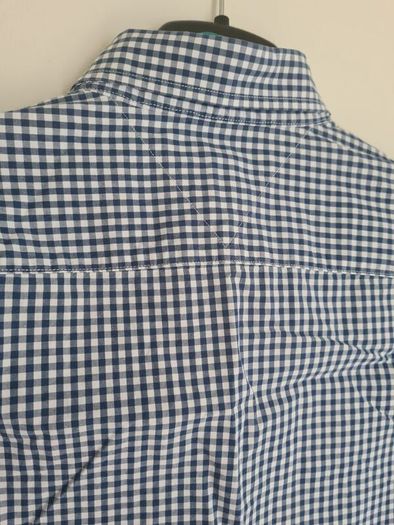 mens Tommy Hilfiger long sleeve check shirt Size Small navy blue white
