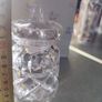 Vtg Galway Lead Crystal Rathmore Footed Condiment Jar & Lid Honey Pot Clear RARE Image 3