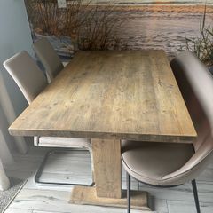 Dining table    Bench and 2 chairs