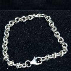 Vintage Sterling Silver Chain Bracelet 925 Hallmarked