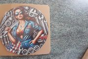 "Be a Fixer" with Tools &amp; American Flag Metal Sign