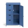 Slate Blue Bathroom Storage Cabinet with Drawers Image 2