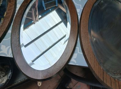 Oval wall mirrors