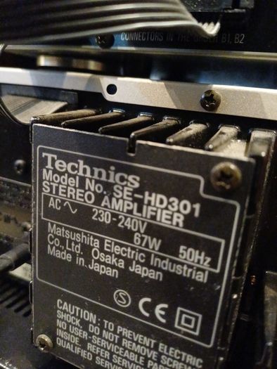 Technics cd,radio and cassette deck. With remote control.