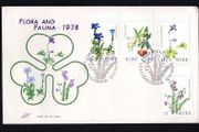 1978 Ireland Fauna &amp; Flora Flowers Commemorative Stamps Illustrated Hibernian First Day Cover (FDC)