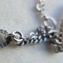 Vintage Circa 1990s 18k white Gold 750 Natural Diamonds and Sapphire Decorated Necklace L 13,5" - 10,80g Image 8
