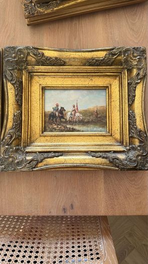 Antique paintings in gilt frame