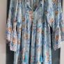 Unsigned sky blue floral floaty boho dress Sz L (Fit 12-14UK) Image 10
