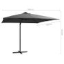 Cantilever Umbrella with LED lights and Steel Pole 250x250 cm Anthracite Image 2