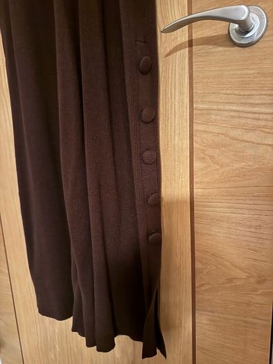 Nobody's Child Ribbed Knit Dress - Chocolate Brown - Size L