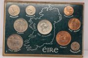 Ireland 1966 Uncirculated Coin Set in Plastic Holder Includind Silver 1966 10 Shillings
