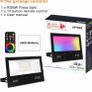 LED Floodlight Outdoor 40W 4000LM, Flood Lights Colour Changing, 120 RGB Colours- Warm White-Timing-Remote Control - 5 Modes, IP66 Waterproof, UK 3-Plug Image 6